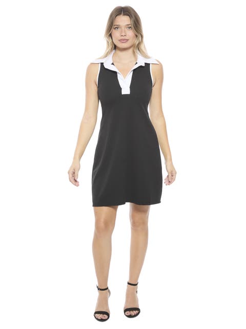 Womens Sleeveless Flared A-Line Mini Dress