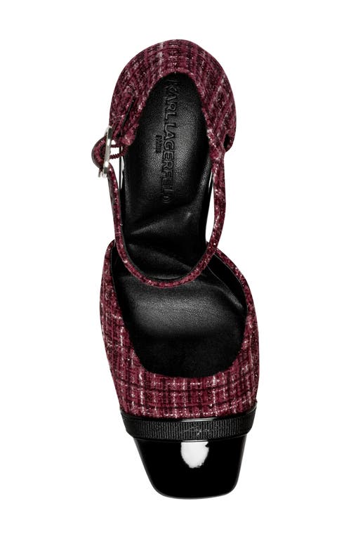 Karl Lagerfeld Paris Sapphira Sequin Ankle Strap Pump In Burgundy