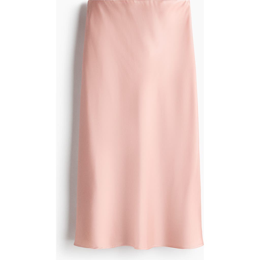 H&m Midi Skirt In Pink