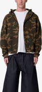 mnml Camouflage Oversize Cotton Full-Zip Hoodie