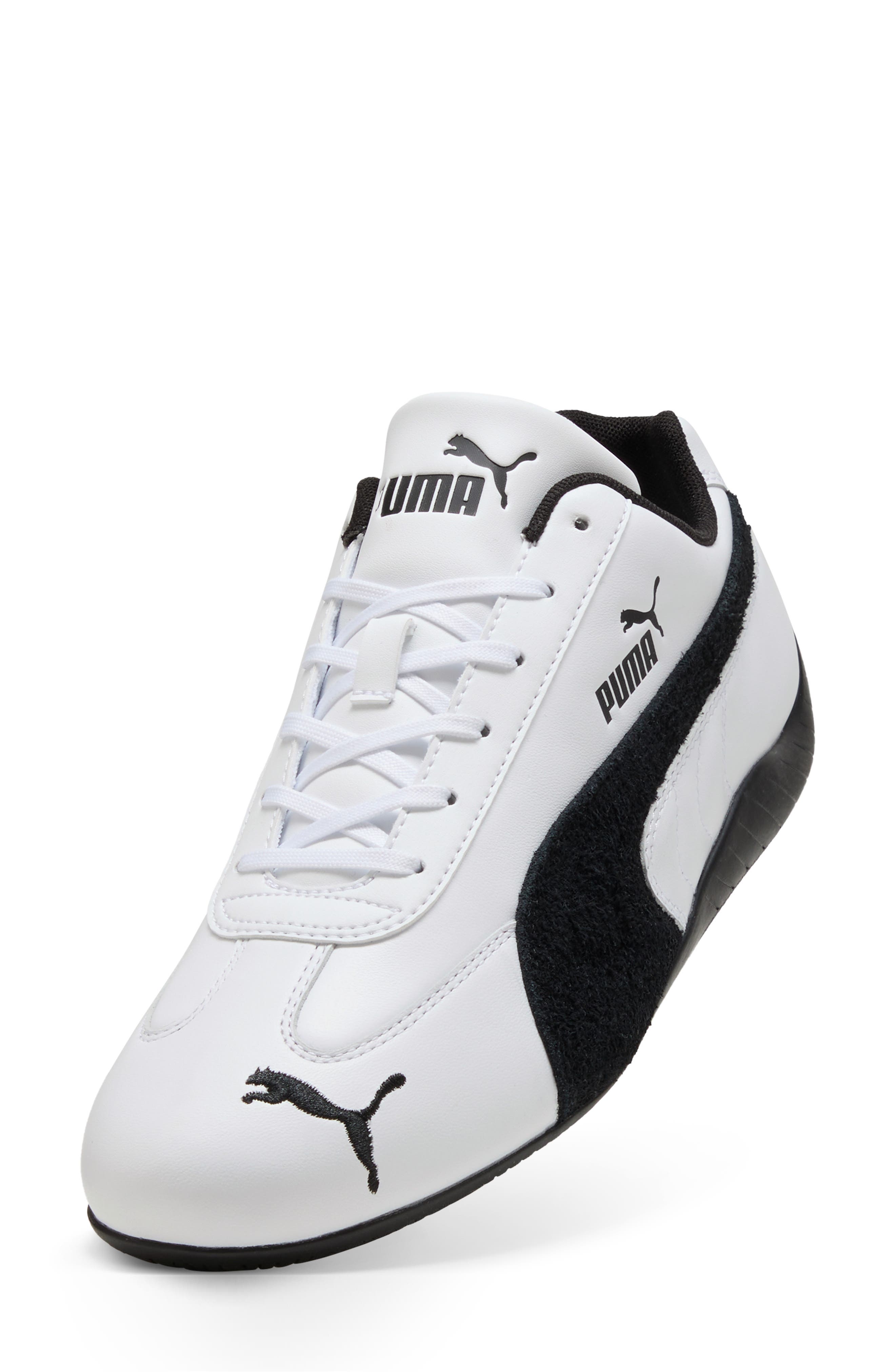PUMA Speedcat Leather Sneaker, Alternate, color, Puma White/ Puma Black