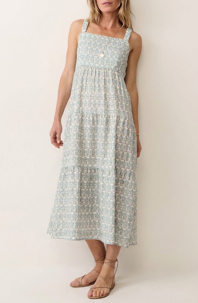 Marine Layer Alana Midi Sundress, Alternate, color, Oliva Print