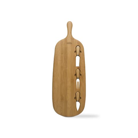 Natural Cheeseboard and Utensils Set