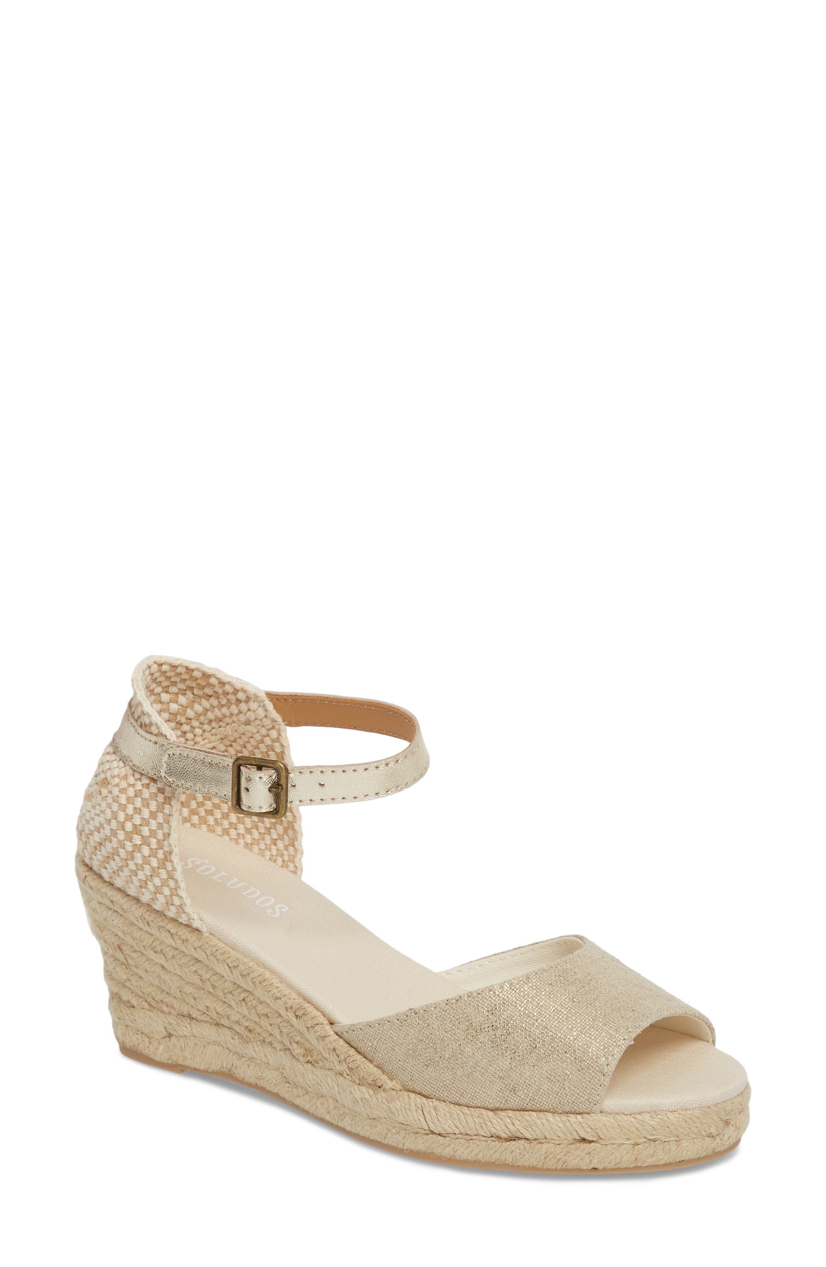 Soludos Espadrille Wedge Sandal, Main, color, 