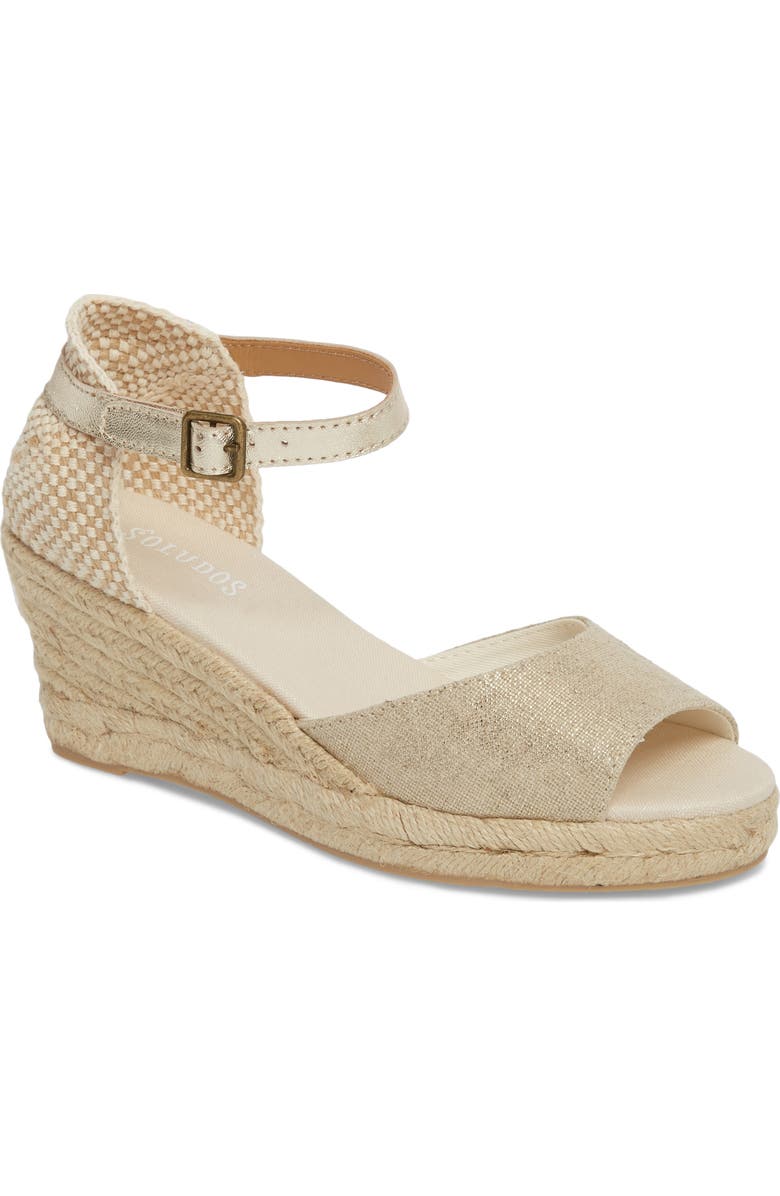 Soludos Espadrille Wedge Sandal, Main, color,