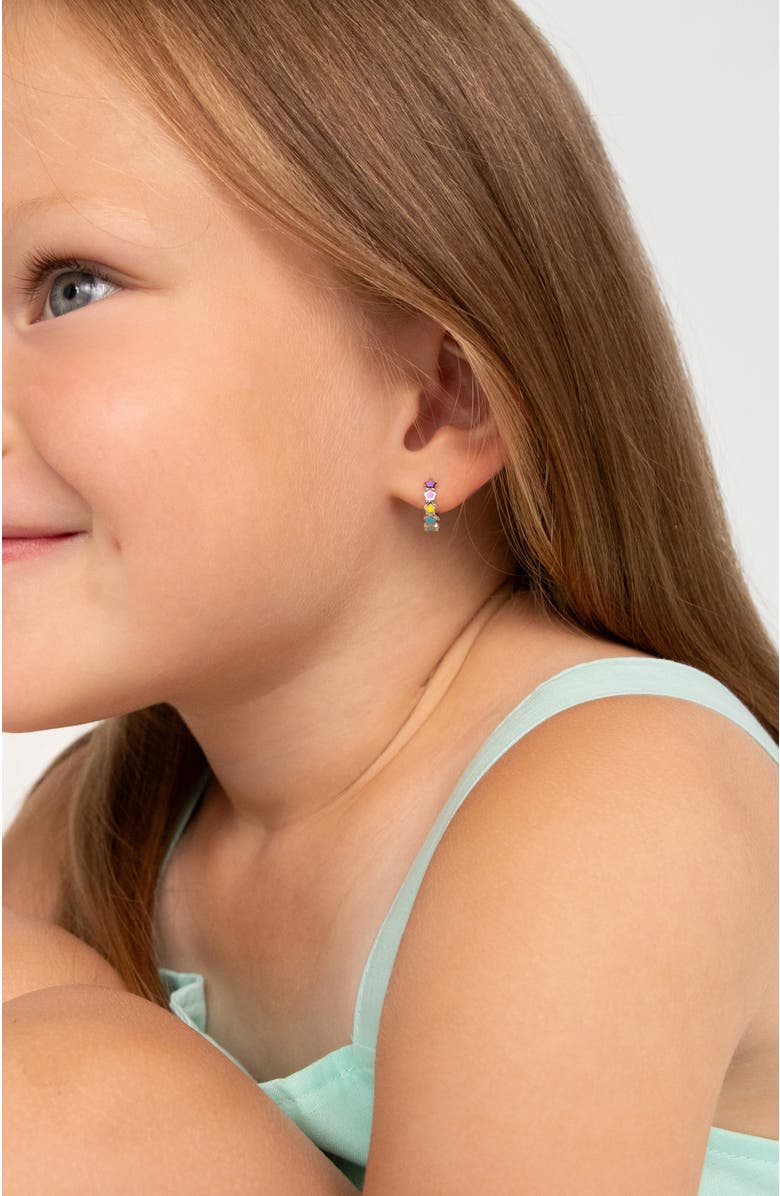 In Season Jewelry Star Cascade Huggie Hoops, Alternate, color, Multi-Color