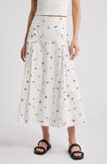 Solid & Striped The Gael Embroidered Midi Skirt