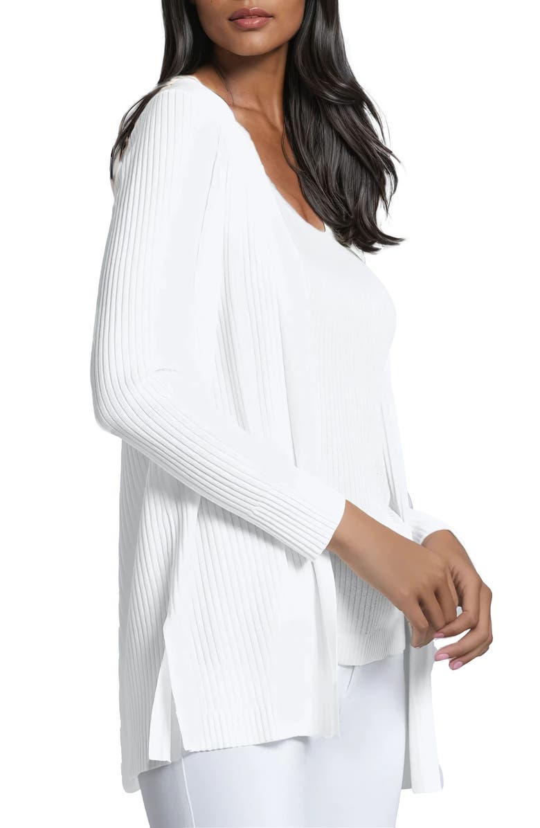 Jones New York Side Slit Rib Cardigan, Alternate, color, 