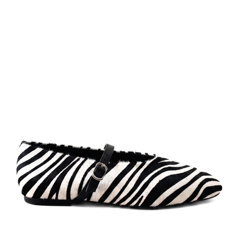 Lori Zebra Mary Jane Flats