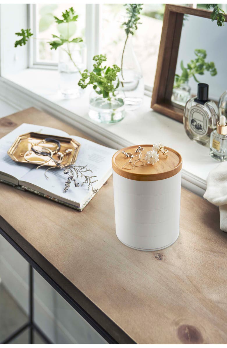 Yamazaki Stacked Jewelry Organizer, Alternate, color, White