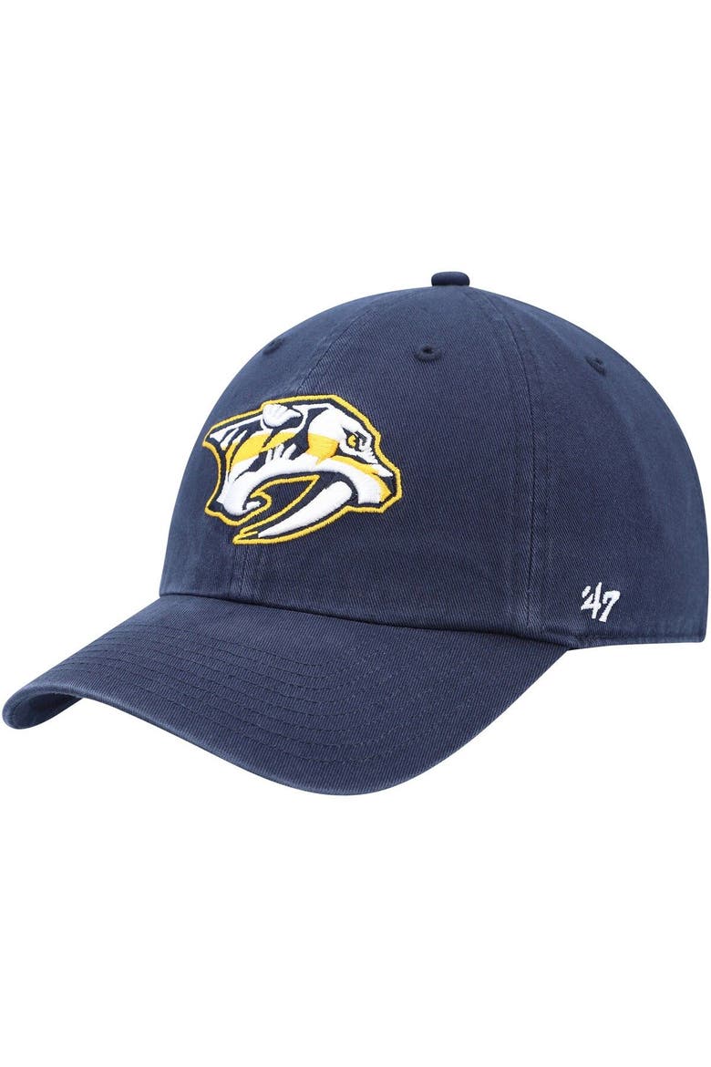 Men's '47 Navy Nashville Predators Team Clean Up Adjustable Hat, Main, color, Navy