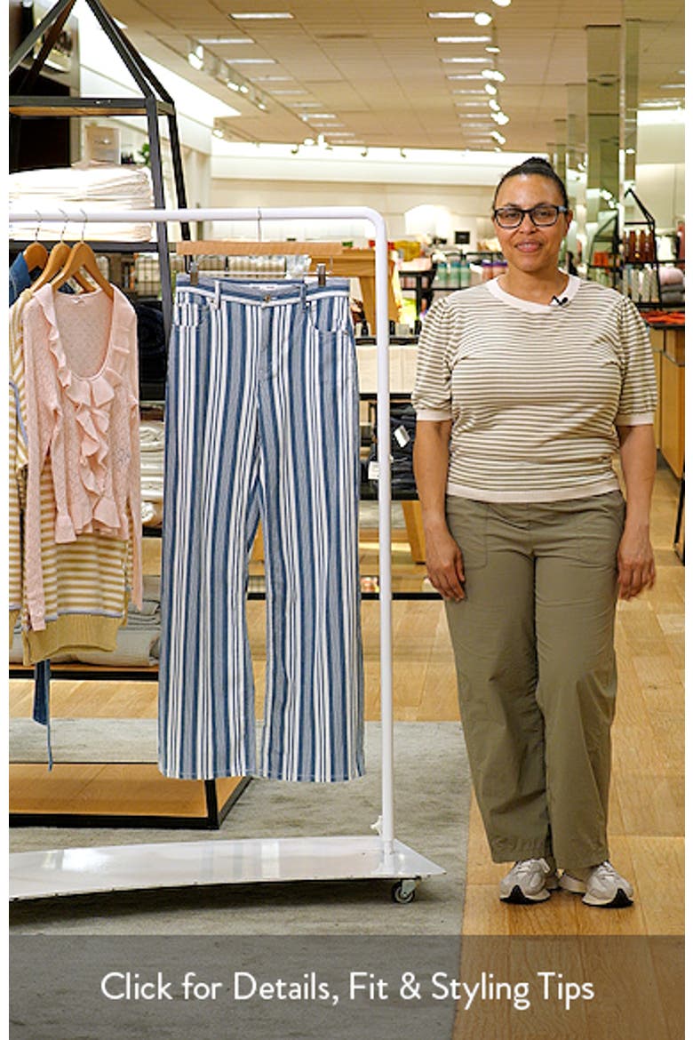 Stripe Stretch Cotton Straight Leg Pants video