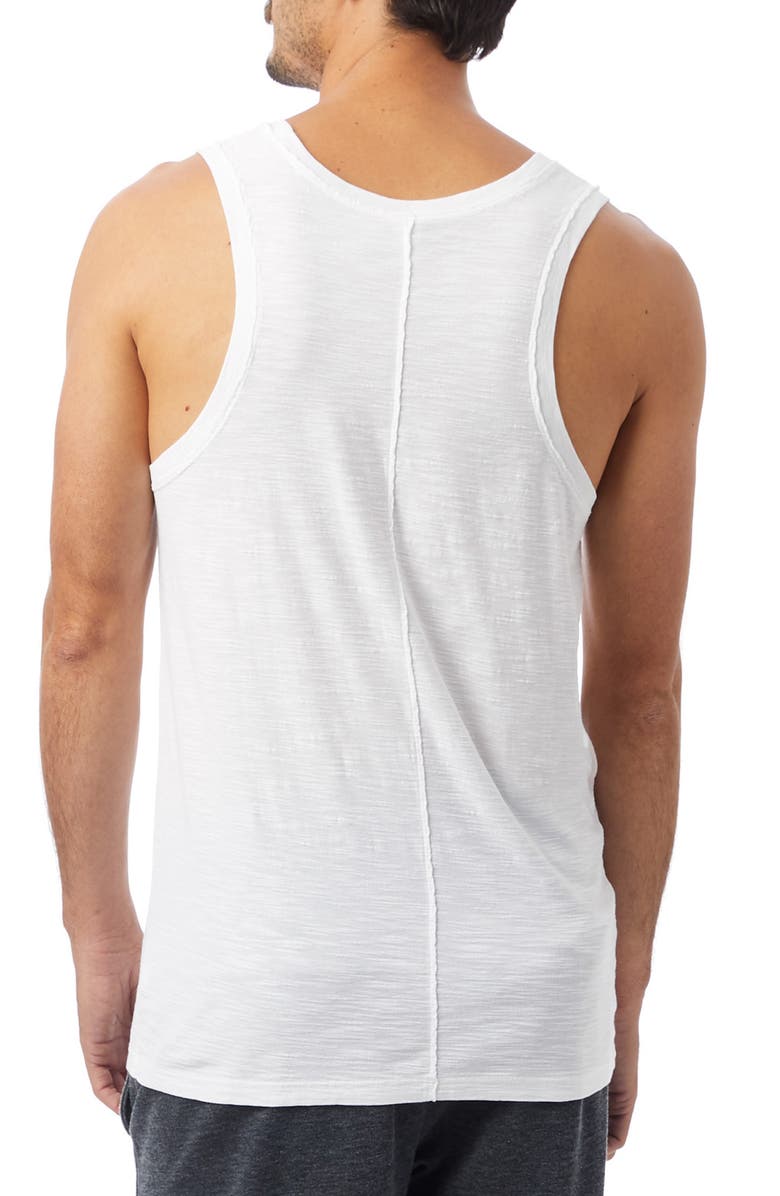 Alternative Raw Edge Slub Muscle Tank Top, Alternate, color, 