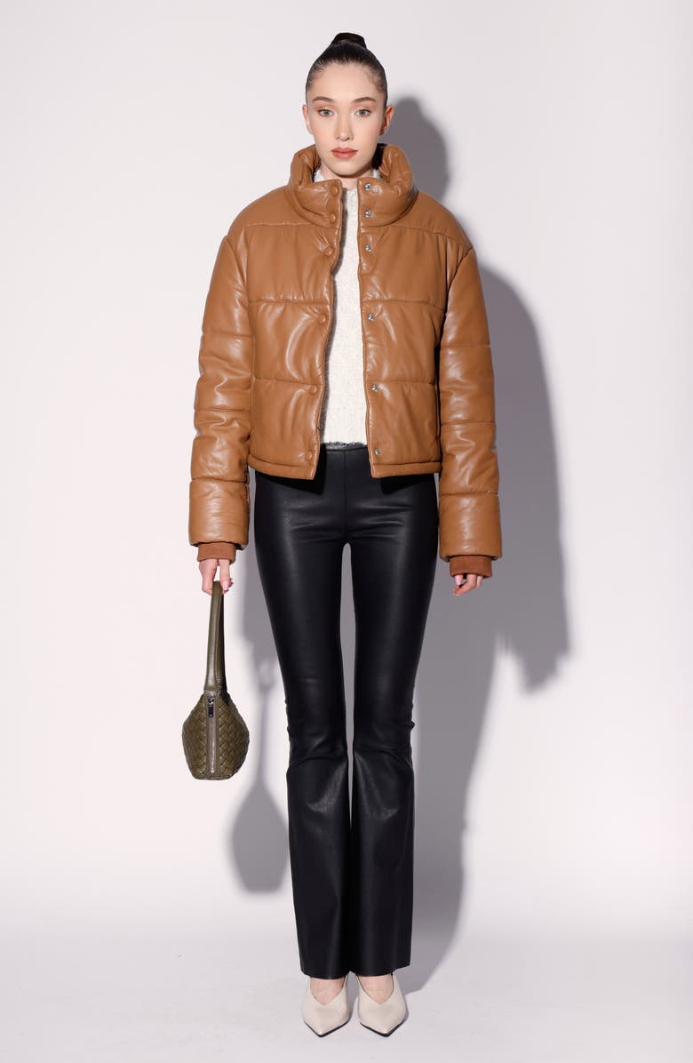 Walter Baker Jesse Quilted Leather Jacket, Alternate, color, Camel