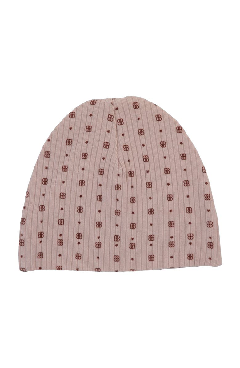 NoggiWear Printed Ribbed Beanie, Main, color, Pale Pink