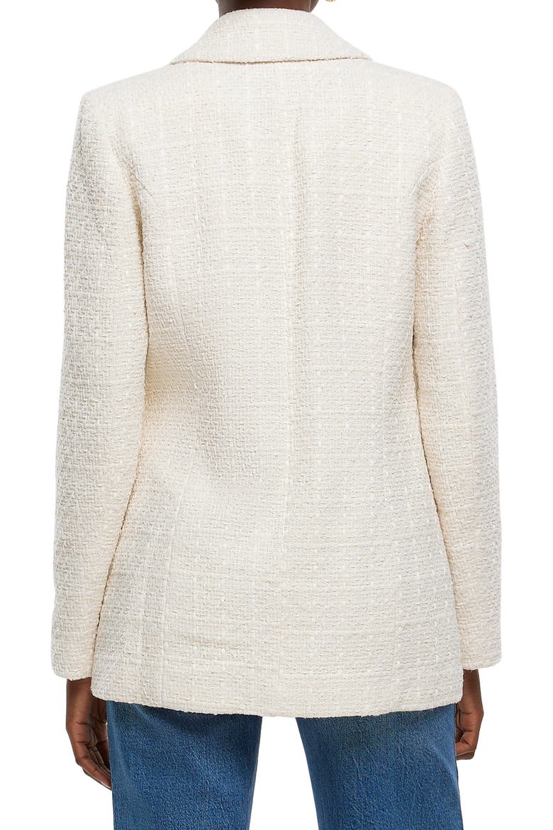 Bouclé Blazer, Alternate, color, CREAM