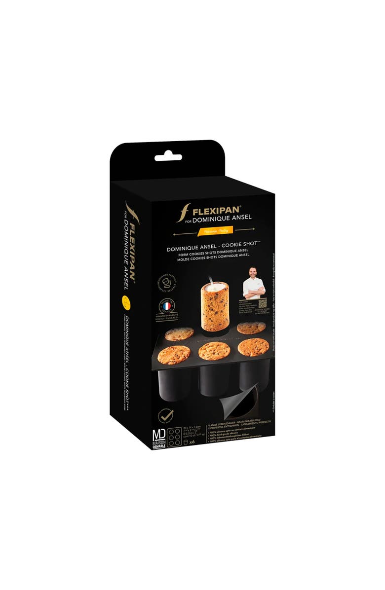 Silpat Flexipan 6 Cookies Shots Mold, Alternate, color, Black