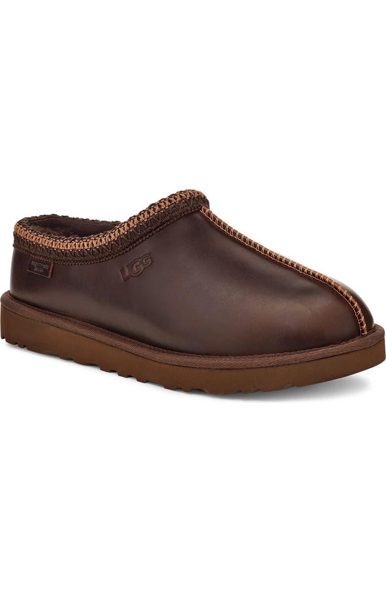 UGG<sup>®</sup> Tasman Leather Slipper, Main, color, Ironwood