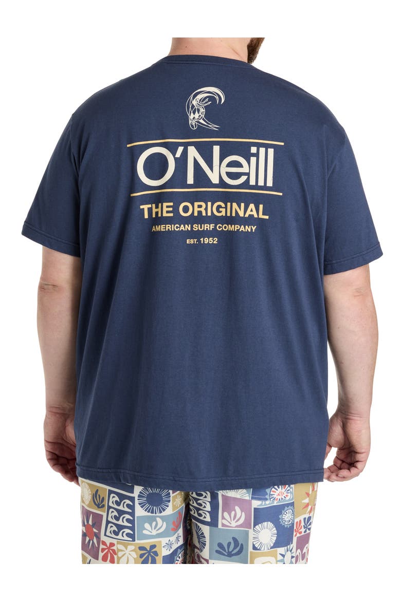 Big & Tall Parallel Lines Graphic Tee, Main, color, NAVY