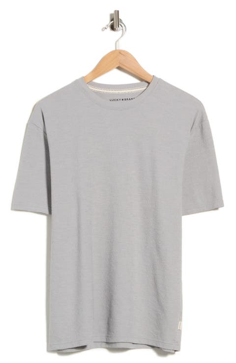 Textured Boxy Knit T-Shirt