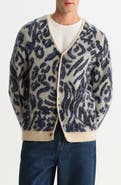 Wax London Alban Abstract Animal Cardigan