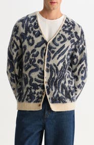 Wax London Alban Abstract Animal Cardigan
