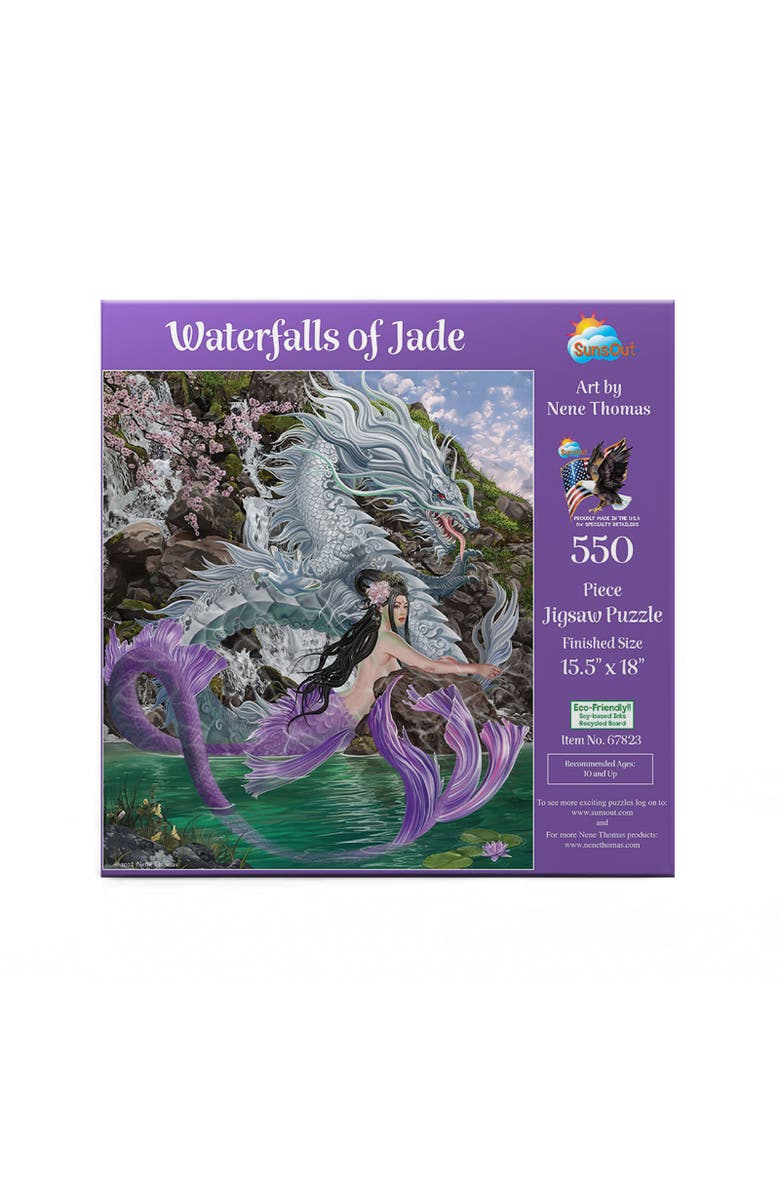 Sunsout Waterfalls of Jade 550 piece Jigsaw Puzzle for Adults, Alternate, color, Multicolor