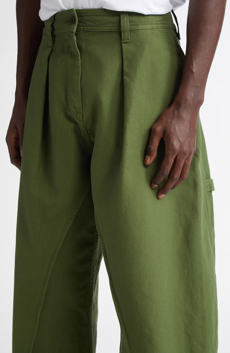 JW Anderson Twisted Seam Cotton Workwear Pants, Alternate, color,