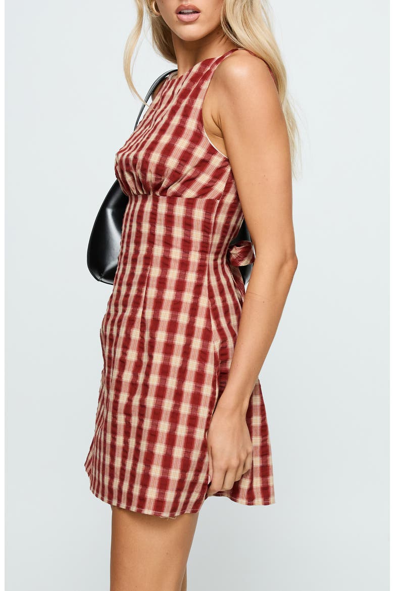 Sweet Somethings Check Minidress, Alternate, color, RED CHECK