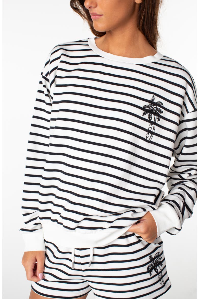 Surfing By Moonlight Stripe Sweatshirt, Alternate, color, ANTHRACITE