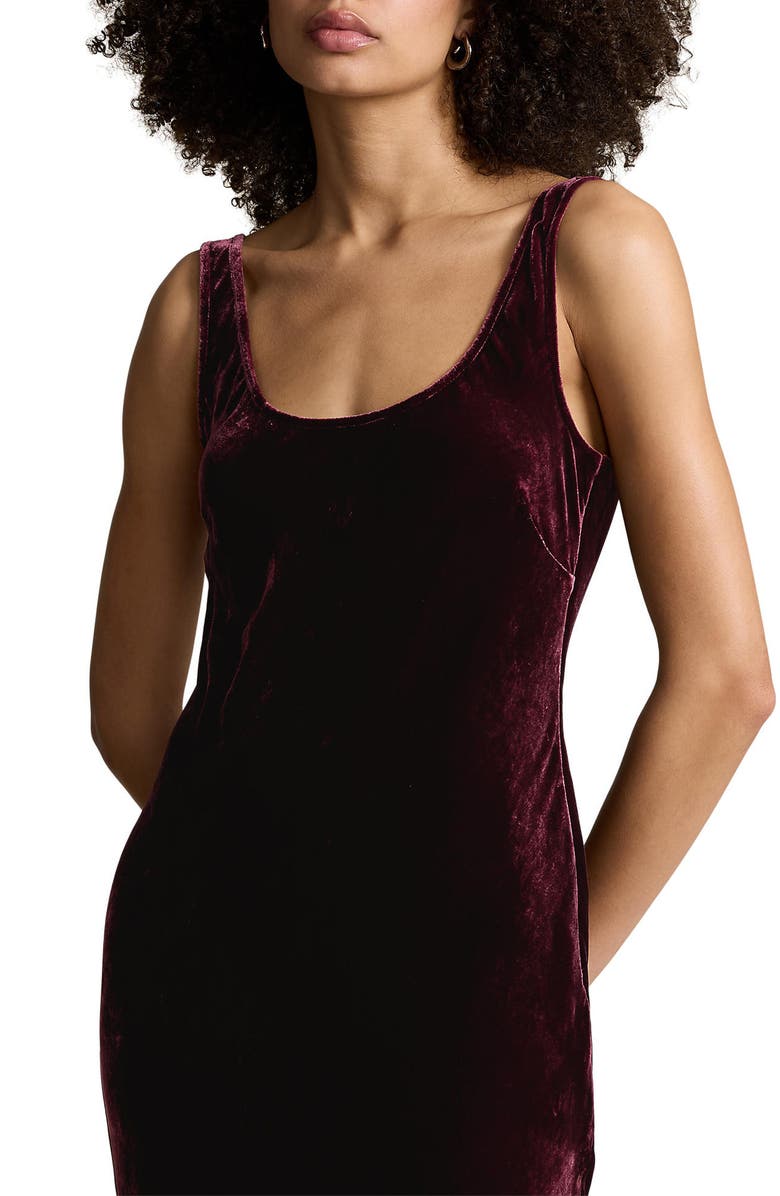 Ralph Lauren Velvet Column Gown, Alternate, color,