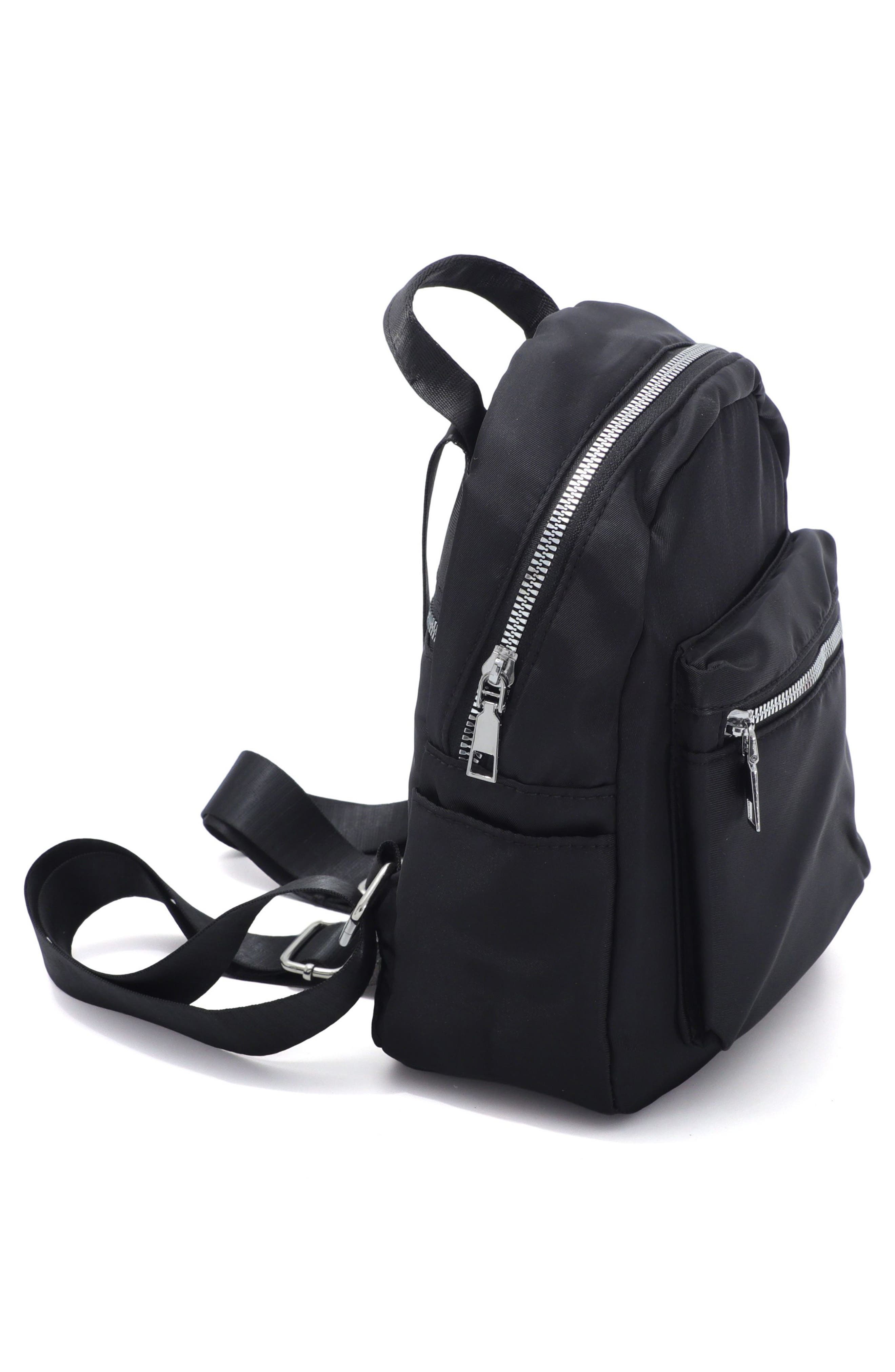 Adornia Black Sporty Small Backpack, Alternate, color, Black