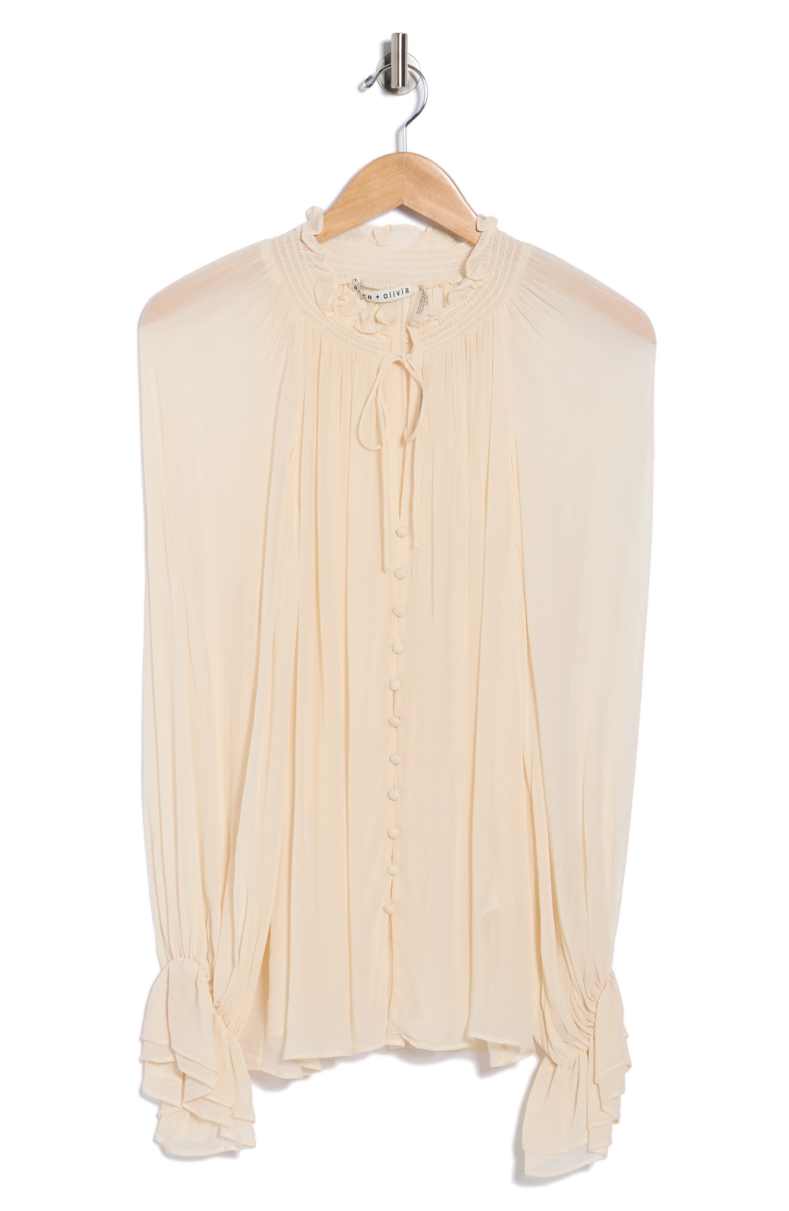 Alice + Olivia Josephine Tie Neck Top