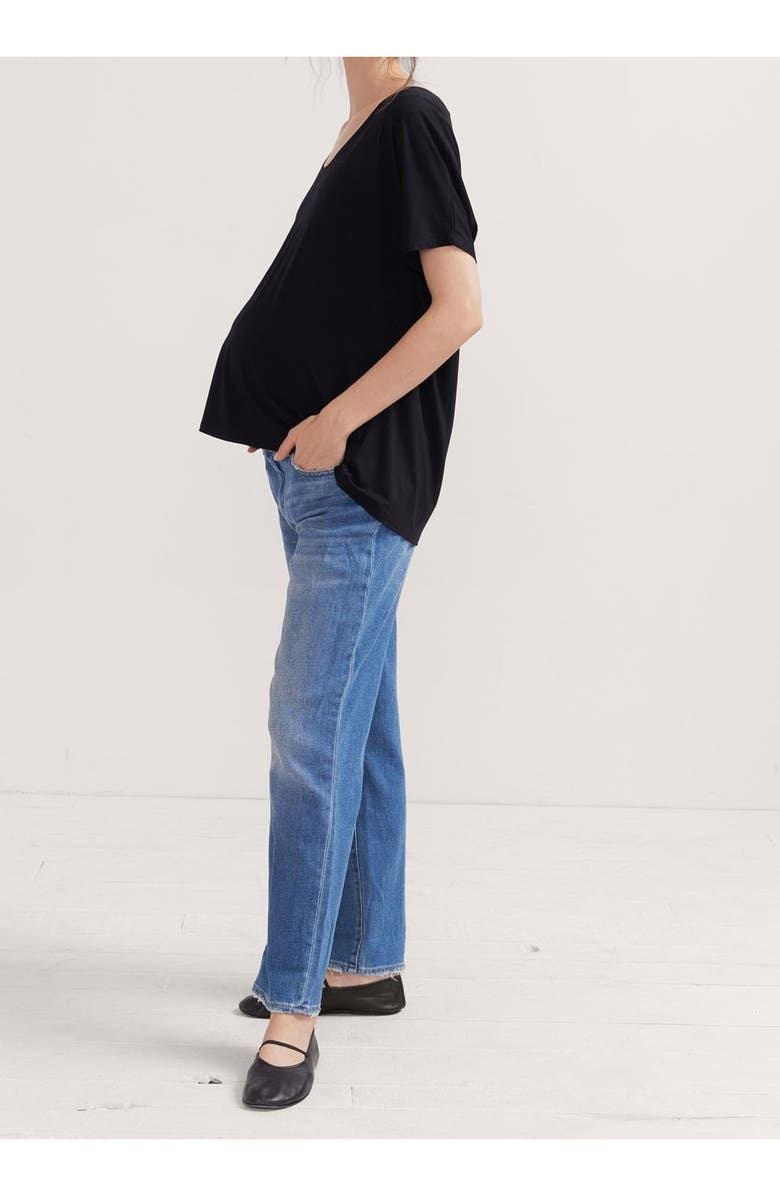 HATCH The Perfect Vee Maternity Tee, Alternate, color, Black