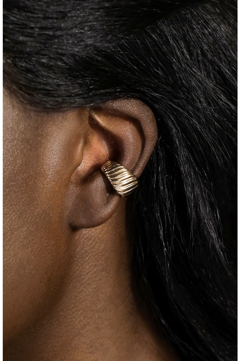 Beth Twisted Croissant Ear Cuffs, Alternate, color, GOLD