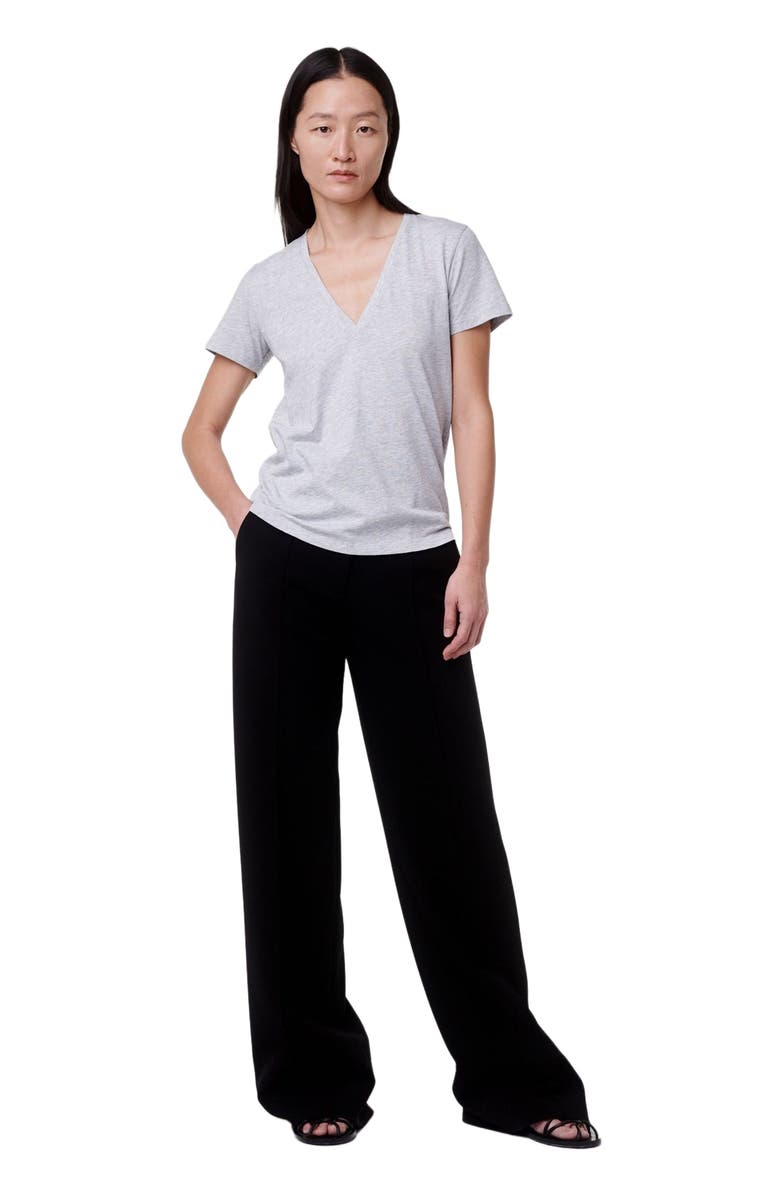 Another Tomorrow V-NECK TEE, Alternate, color, Heather Grey