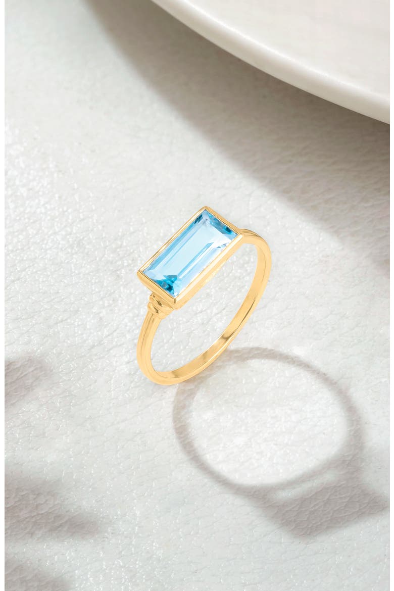 Blue Quartz Gold Plated Ring, Alternate, color, BLUE