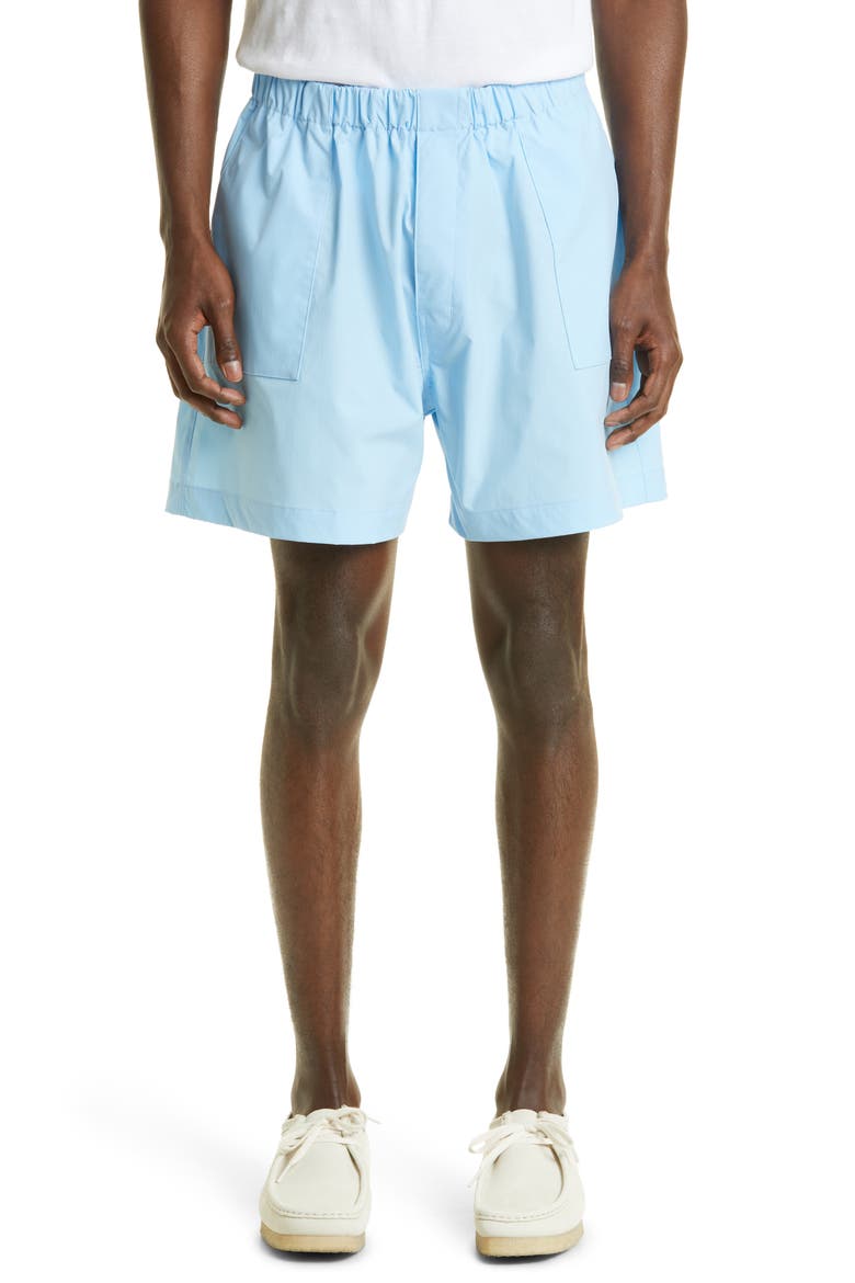 Relaxed Fit Water Repellent Plain Captain Shorts, Main, color, BLUE
