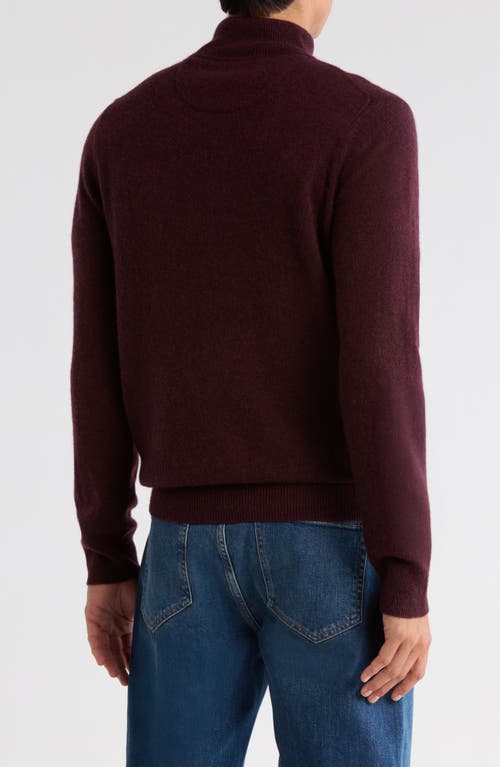 Nordstrom Cashmere Quarter Zip Sweater In Red