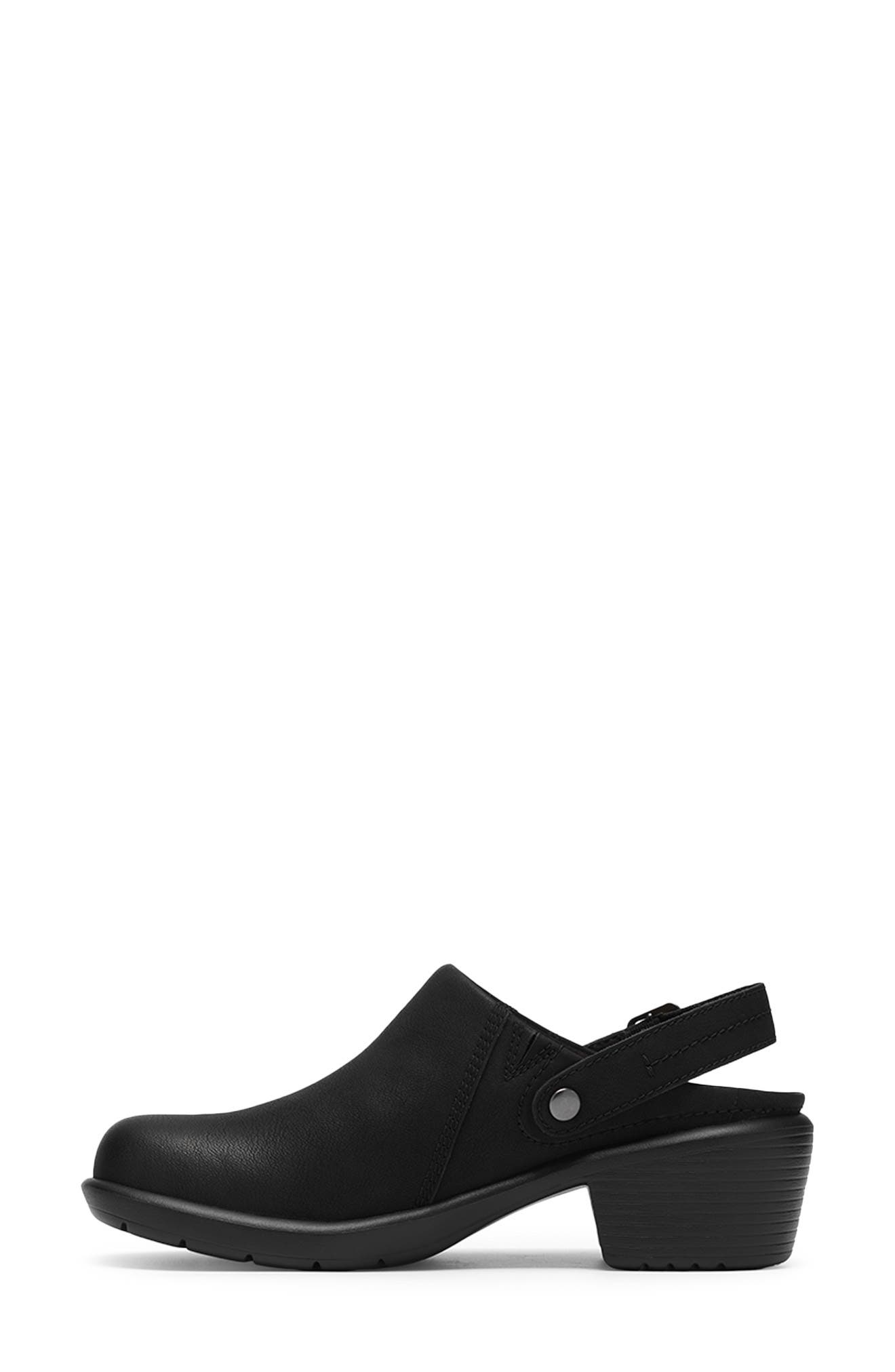 Kynnznie Clog, Alternate, color, BLACK LEATHER