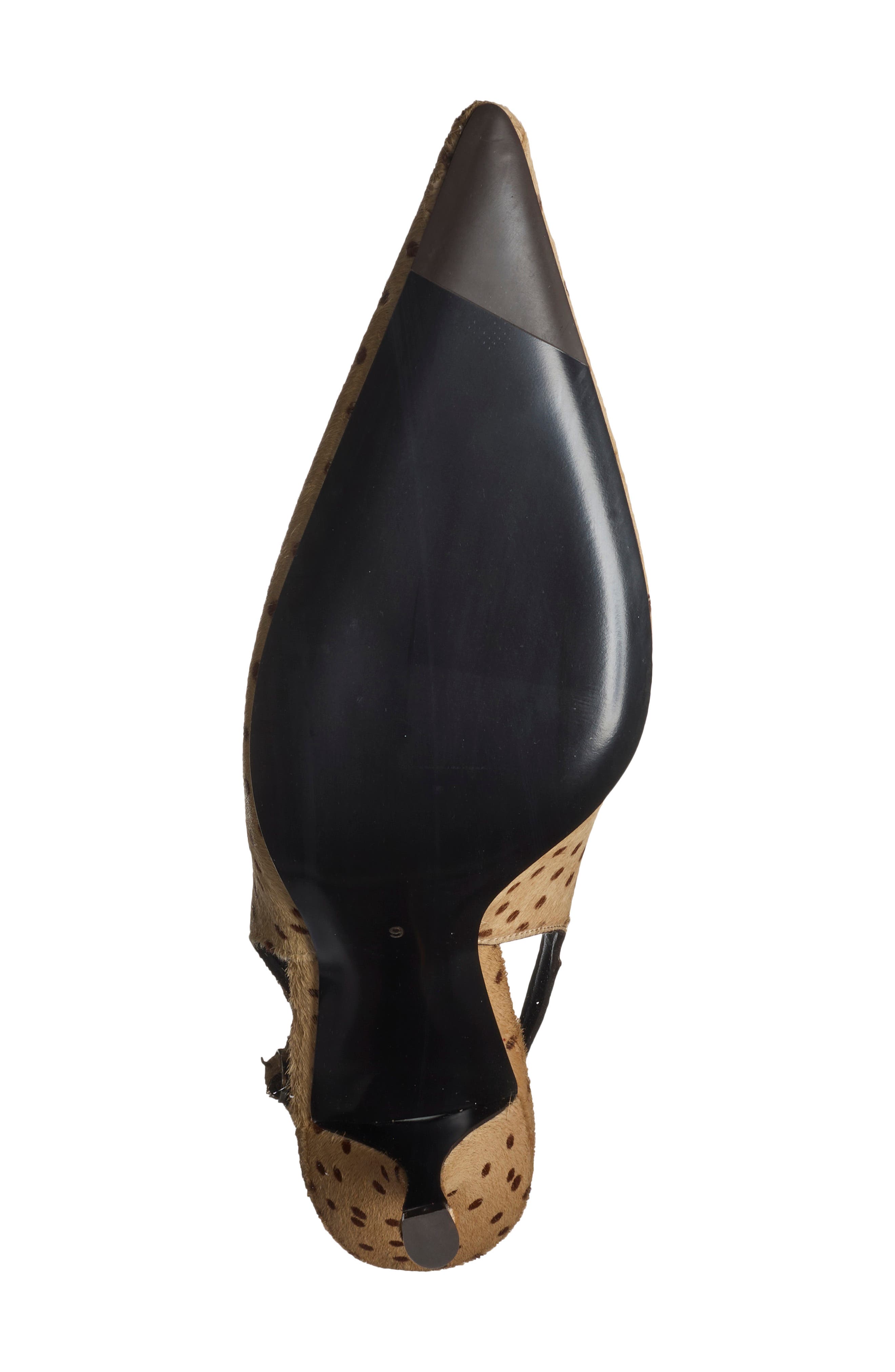 Milly Genuine Calf Hair Slingback Pump, Alternate, color, NATURAL BROWN SPOT CALF HAIR