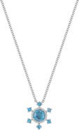 Bony Levy 14K White Gold London Blue Topaz Pendant Necklace