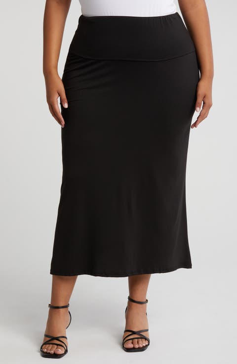 Comfortable Foldover Skirt (Plus)