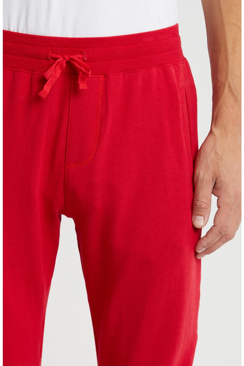 Fleece Joggers, Alternate, color, CRIMSON