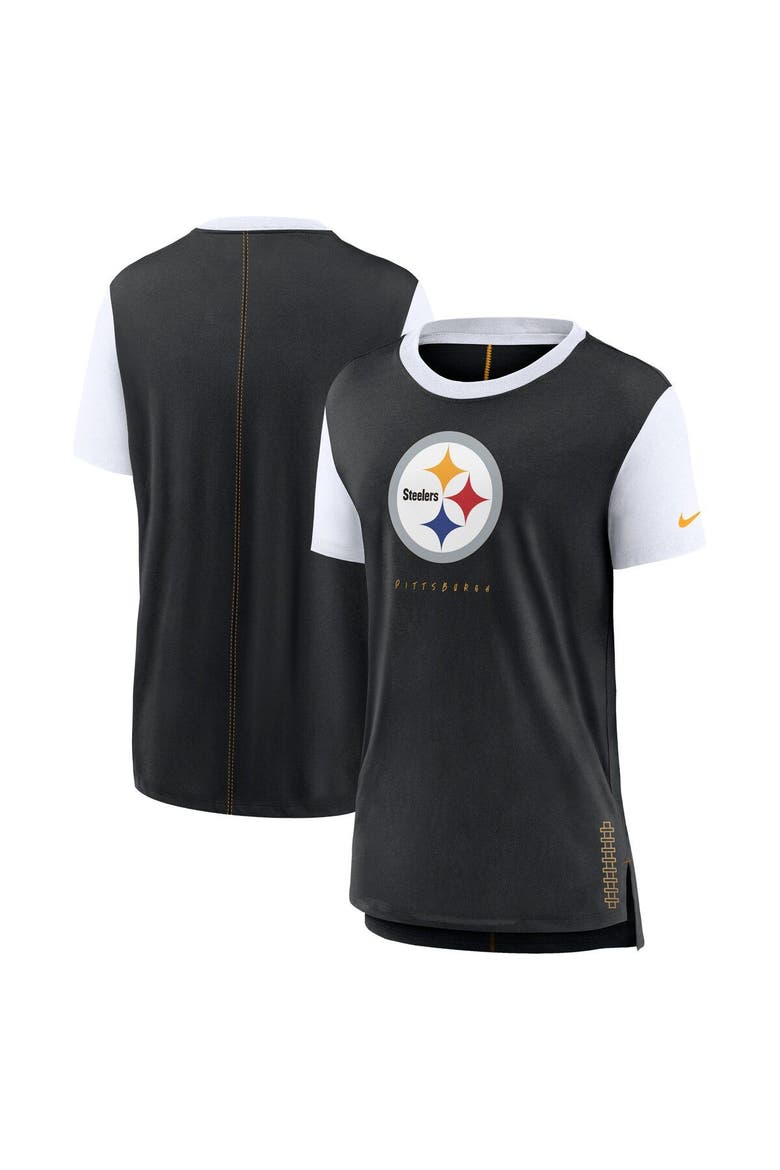 Women's Nike Black Pittsburgh Steelers Team T-Shirt, Main, color, Black