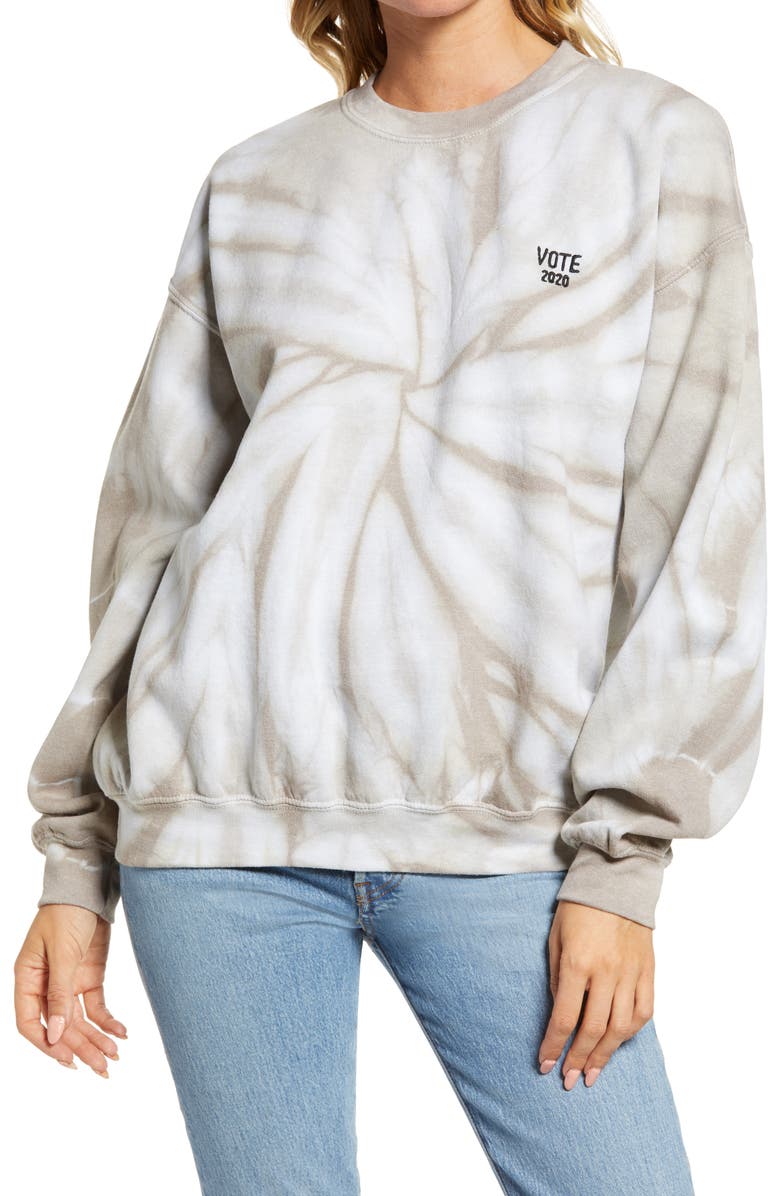Treasure & Bond VOTE Collection Tie Dye Sweatshirt, Main, color, 