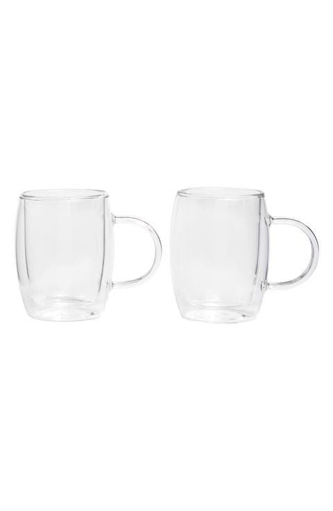 Aroma Set of 2 Double Wall Glass Mugs