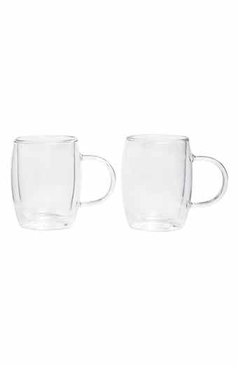 JoyJolt Aroma Set of 2 Double Wall Glass Mugs