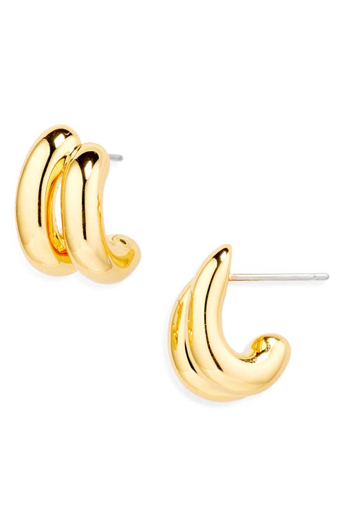Jenny Bird Mini Florence Double Hoop Earrings in High Polish Gold 