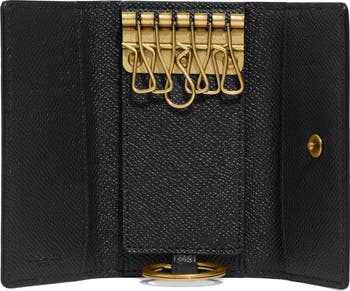 小物 COACH leather key case COACH 5 Ring Leather Key Case Holder - #F73992 - Black at